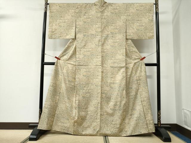 平和屋着物●本場染大島紬　エ霞鳳凰花唐草文　正絹　逸品　CABG0222yc