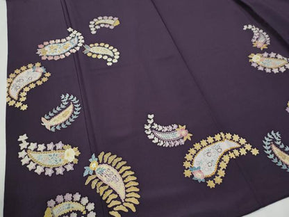 平和屋着物●本加賀友禅作家　宮野勇造　訪問着　花蝶文　正絹　逸品　CABG0225yc