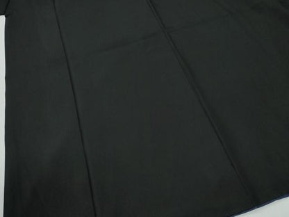 平和屋着物●男性　黒紋付　羽織セット　羽裏：龍　正絹　逸品　CABG0239yc