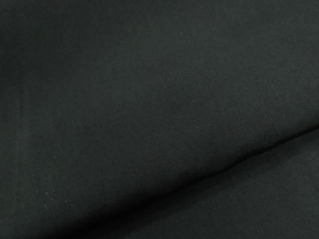 平和屋着物●男性　黒紋付　羽織セット　羽裏：龍　正絹　逸品　CABG0239yc