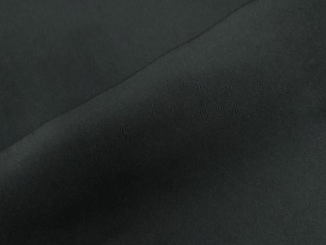 平和屋着物●男性　黒紋付　羽織セット　羽裏：鷹　正絹　逸品　CABG0240yc