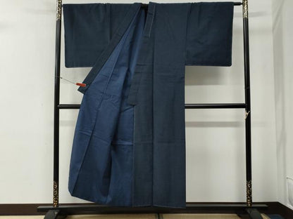 平和屋着物●男性 紬 アンサンブル 格子 正絹 逸品 未使用 CABG0243yc