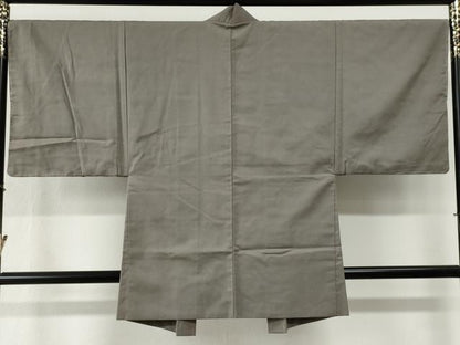 平和屋着物●男性　紬　アンサンブル　色無地　生壁色　正絹　逸品　未使用　CABG0244yc