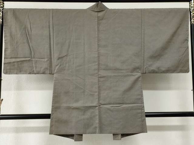 平和屋着物●男性　紬　アンサンブル　色無地　生壁色　正絹　逸品　未使用　CABG0244yc