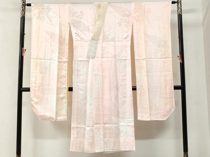 平和屋着物●女優・後藤久美子ブランド 振袖・長襦袢セット 駒刺繍 舞花文 金彩 正絹 逸品 CABG0245yc