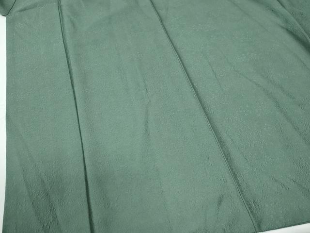 平和屋着物●上質な色無地　舞花地紋　千草色　正絹　逸品　CABG0246yc
