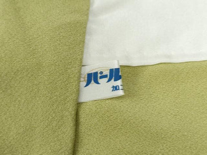 平和屋着物●本草木染作家　瑞寶　色無地　抹茶色　正絹　逸品　CABG0247yc