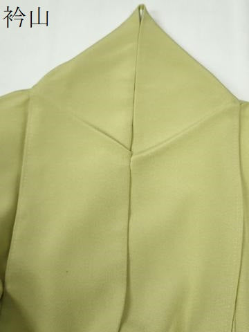 平和屋着物●本草木染作家　瑞寶　色無地　抹茶色　正絹　逸品　CABG0247yc