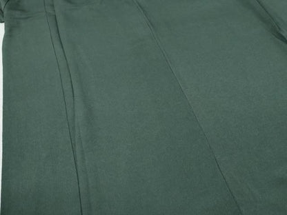 平和屋着物●上質な色無地　革色　鬼しぼ縮緬　正絹　逸品　CABG0248yc