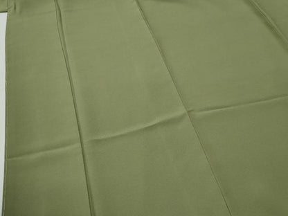 平和屋着物●上質な色無地　青丹色　正絹　逸品　未使用　CABG0250yc