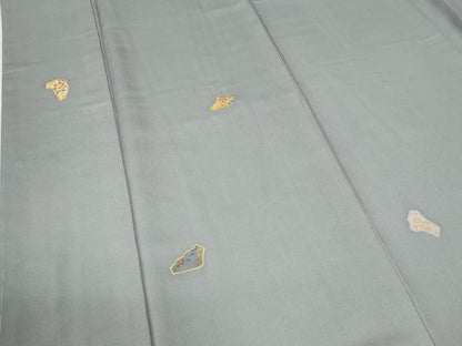 平和屋着物●訪問着　総刺繍　花唐草文　金彩　ロング丈　正絹　逸品　CABG0253yc