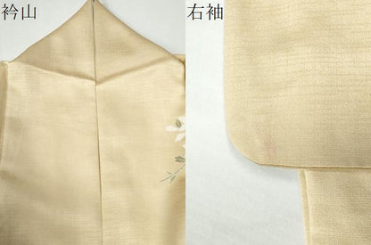 平和屋着物●訪問着　源氏車草花文　暈し染め　金彩　ロング丈　正絹　逸品　CABG02544yc