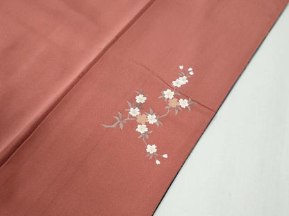 平和屋着物●訪問着　刺繍　鼓御所車草花文　暈し染め　金彩　ロング丈　正絹　逸品　CABG0255yc