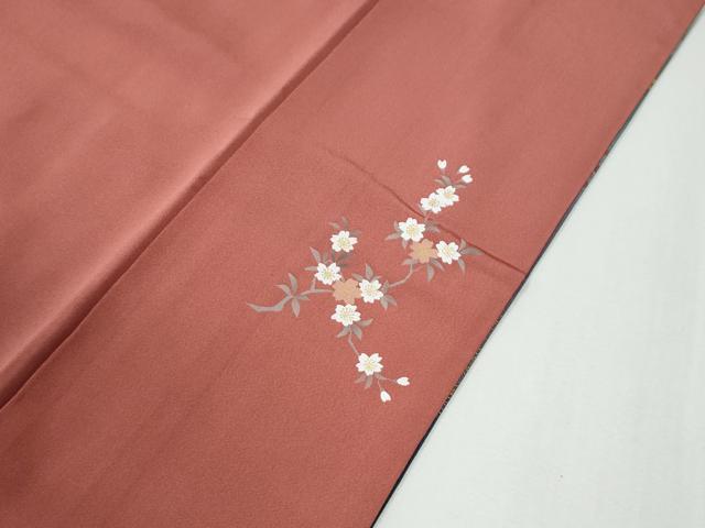 平和屋着物●訪問着　刺繍　鼓御所車草花文　暈し染め　金彩　ロング丈　正絹　逸品　CABG0255yc