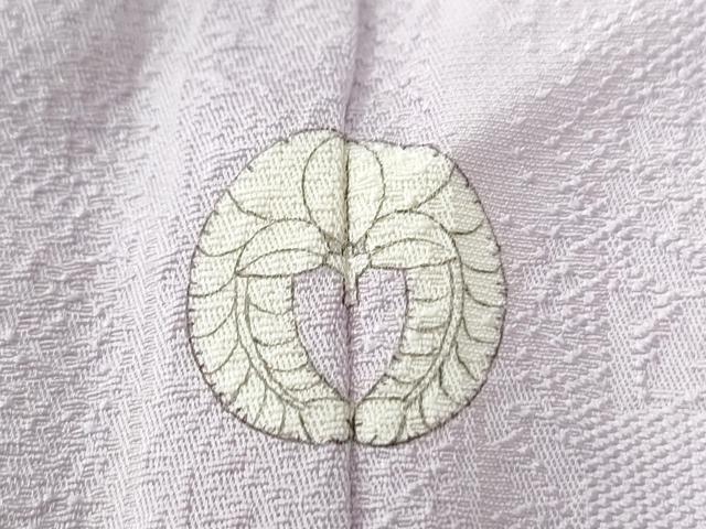 平和屋着物●上質な色無地　草花間道地紋　鴇鼠色　正絹　逸品　未使用　CABG0264yc