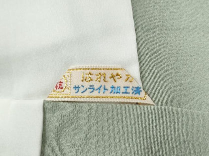 平和屋着物●上質な色無地　裏葉柳色　正絹　逸品　CABG0267yc
