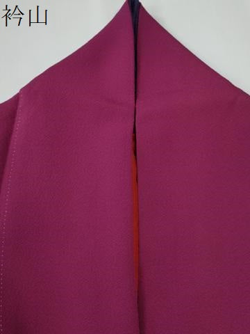 平和屋着物●ファッションデザイナー 花井幸子監修　色無地　中紅色　正絹　逸品　CABG0268yc