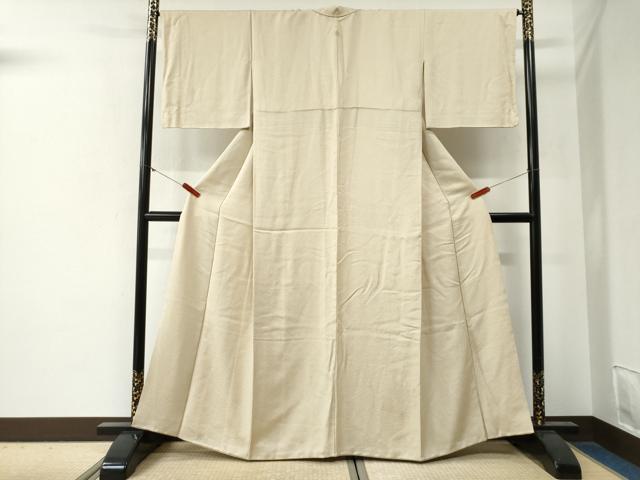 平和屋着物●上質な色無地　鳥の子色　正絹　逸品　CABG0270yc