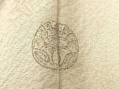 平和屋着物●上質な色無地　鳥の子色　正絹　逸品　CABG0270yc