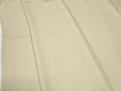 平和屋着物●上質な色無地　鳥の子色　正絹　逸品　CABG0270yc