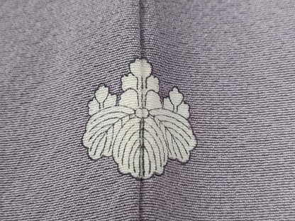 平和屋着物●上質な色無地　牡丹鼠色　正絹　逸品　CABG0285yc