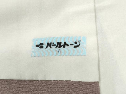 平和屋着物●上質な色無地　梅鼠色　正絹　逸品　CABG0287yc