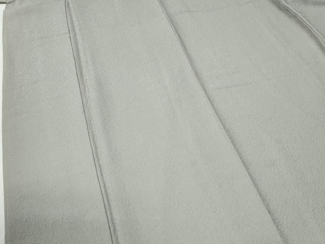 平和屋着物●上質な色無地　紋意匠　白鼠色　正絹　逸品　未使用　CABG0293yc