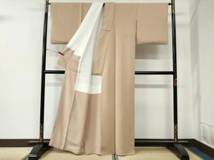 平和屋着物●上質な色無地　雄黄色　正絹　逸品　CABG0298yc