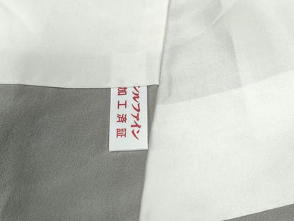 平和屋着物●上質な色無地　花松地紋　薄鈍色　正絹　逸品　CABG0300yc