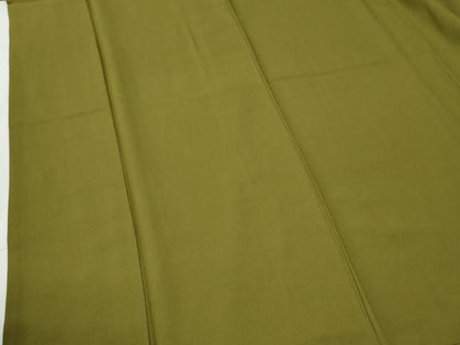 平和屋着物●染色作家　斉藤三才監修　色無地　青丹色　正絹　逸品　CABG0301yc