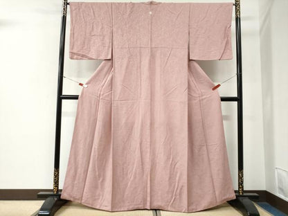 平和屋着物●上質な色無地　舞花地紋　虹色　さが美扱い　正絹　逸品　CABG0304yc