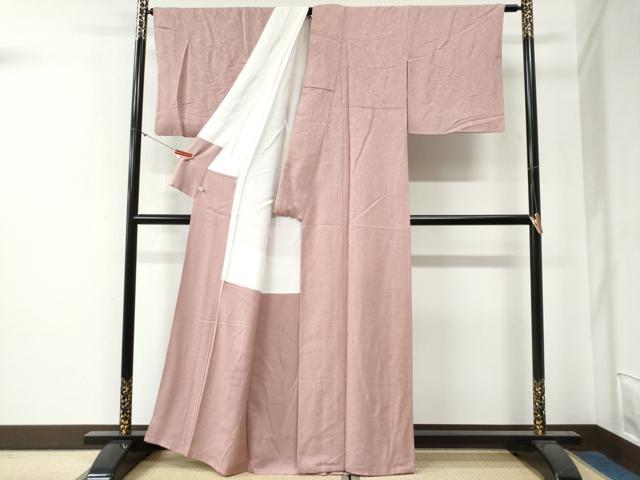 平和屋着物●上質な色無地　舞花地紋　虹色　さが美扱い　正絹　逸品　CABG0304yc
