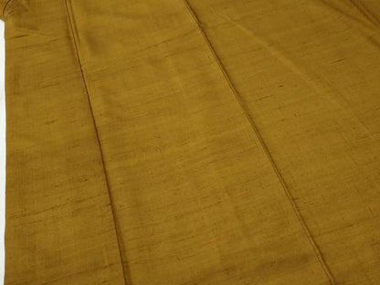 平和屋着物●上質な紬　色無地　桑茶色　正絹　逸品　CABG0305yc