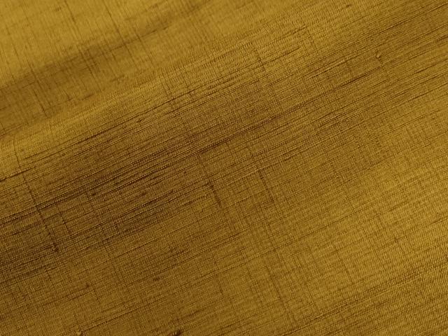 平和屋着物●上質な紬　色無地　桑茶色　正絹　逸品　CABG0305yc