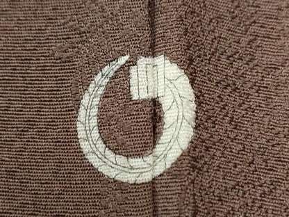 平和屋着物●上質な色無地　藤地紋　煤竹色　正絹　逸品　CABG0314yc