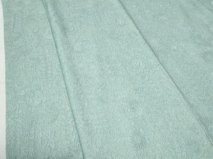 平和屋着物●上質な色無地　辻が花地紋　秘色色　正絹　逸品　CABG0316yc