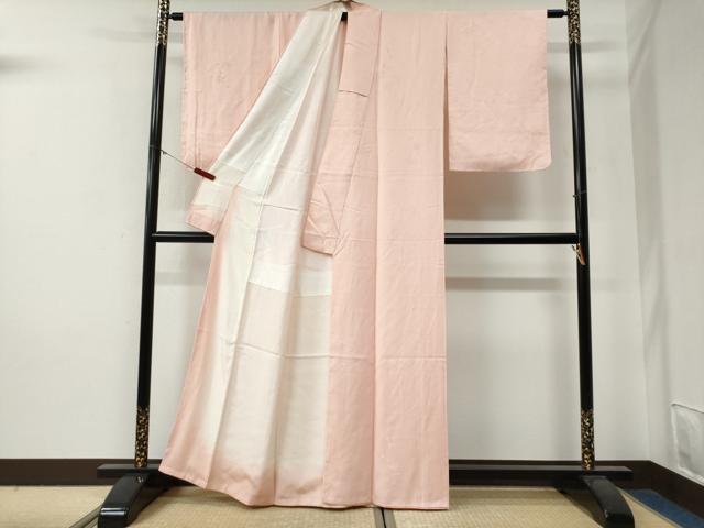 平和屋着物●上質な色無地　枝花地紋　虹色　正絹　逸品　未使用　CABG0319yc