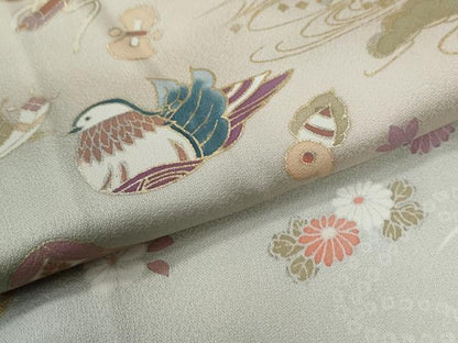 平和屋着物●訪問着　花籠文　暈し染め　金彩　正絹　逸品　CABG0321yc