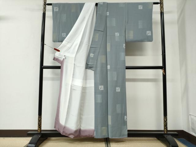 平和屋着物●上質な小紋　色紙草木文　金彩　正絹　逸品　CABG0322yc