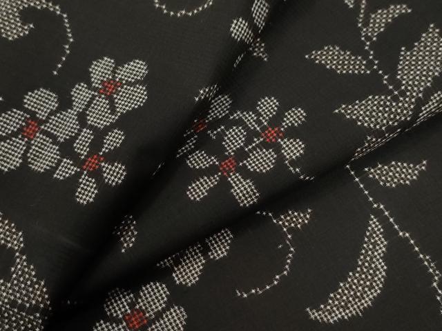 平和屋着物●本場大島紬　7マルキ　花唐草文　正絹　逸品　未使用　CABG0332yc