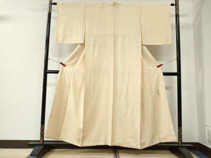 平和屋着物●手描友禅　藤井嵐晴　小紋　源氏香　鳥の子色　正絹　逸品　CABG0336yc