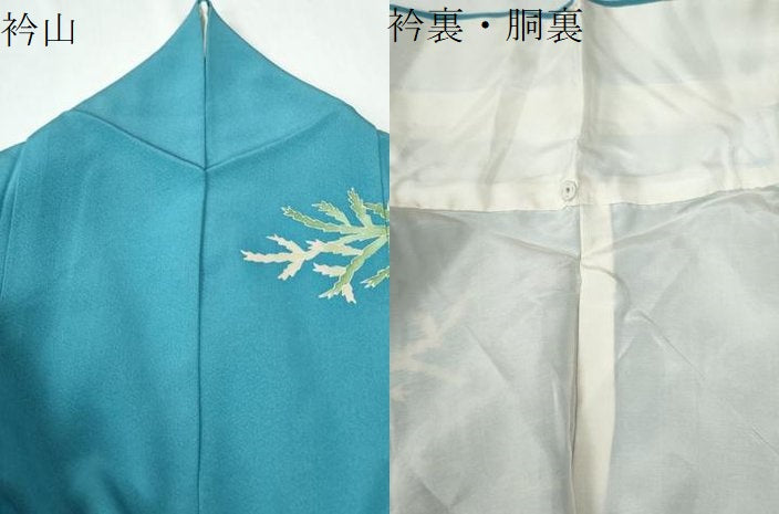 平和屋着物●本加賀友禅作家　押田正義　訪問着　枝花文　ロング丈　正絹　逸品　CABG0341yc