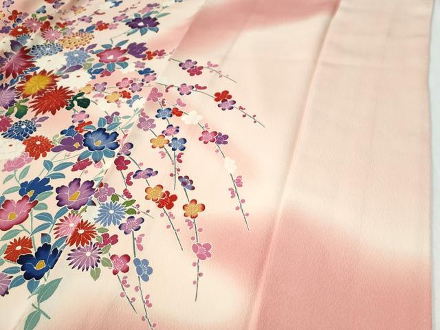 平和屋着物●豪華振袖　花籠文　暈し染め　正絹　逸品　CABG0342yc