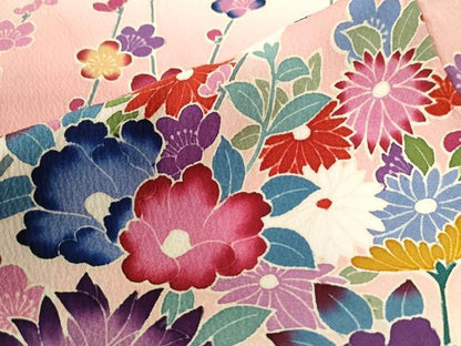 平和屋着物●豪華振袖　花籠文　暈し染め　正絹　逸品　CABG0342yc