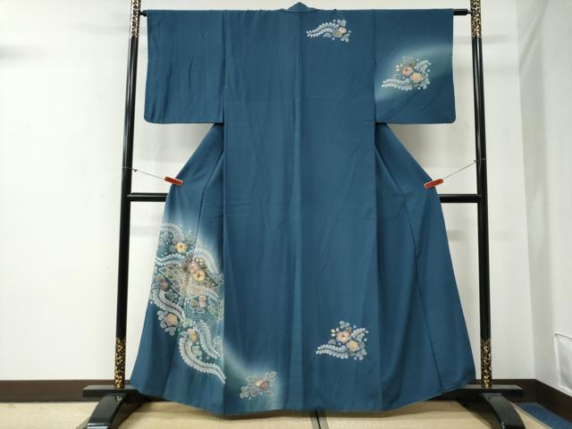 平和屋着物●訪問着　辻が花　絞り　暈し染め　正絹　逸品　CABG0354yc