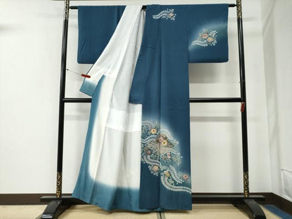 平和屋着物●訪問着　辻が花　絞り　暈し染め　正絹　逸品　CABG0354yc