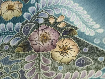 平和屋着物●訪問着　辻が花　絞り　暈し染め　正絹　逸品　CABG0354yc