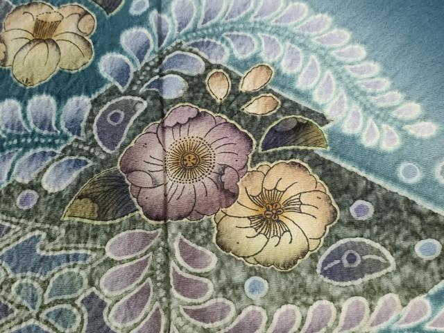 平和屋着物●訪問着　辻が花　絞り　暈し染め　正絹　逸品　CABG0354yc