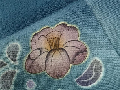 平和屋着物●訪問着　辻が花　絞り　暈し染め　正絹　逸品　CABG0354yc