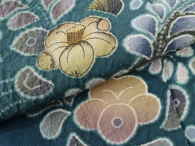 平和屋着物●訪問着　辻が花　絞り　暈し染め　正絹　逸品　CABG0354yc